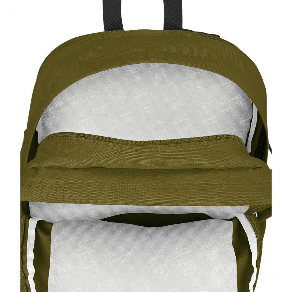 Olive JanSport Main Campus Laptop Backpacks | US_JS15B