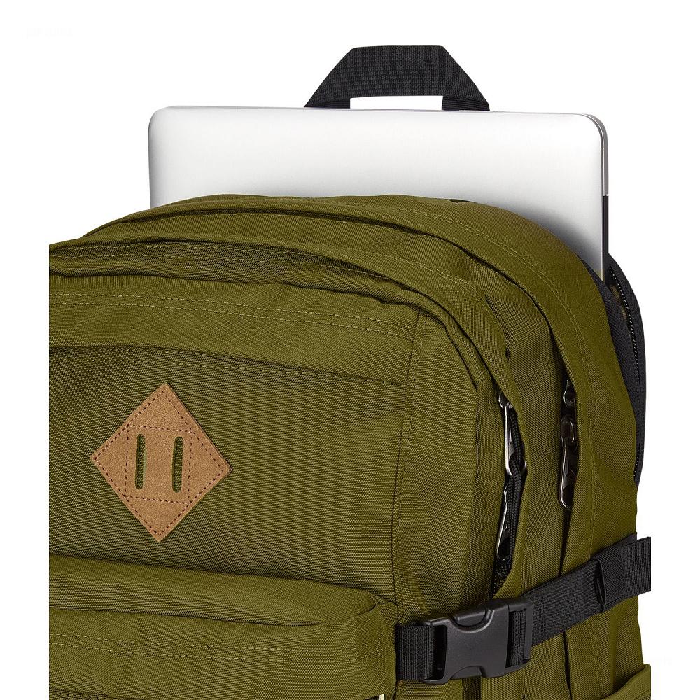 Olive JanSport Main Campus Laptop Backpacks | US_JS15B