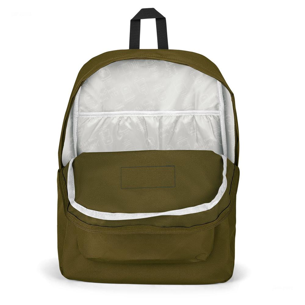 Olive JanSport SuperBreak® Plus Laptop Backpacks | US_JS418