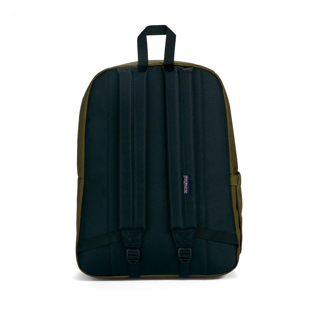 Olive JanSport SuperBreak® Plus Laptop Backpacks | US_JS418