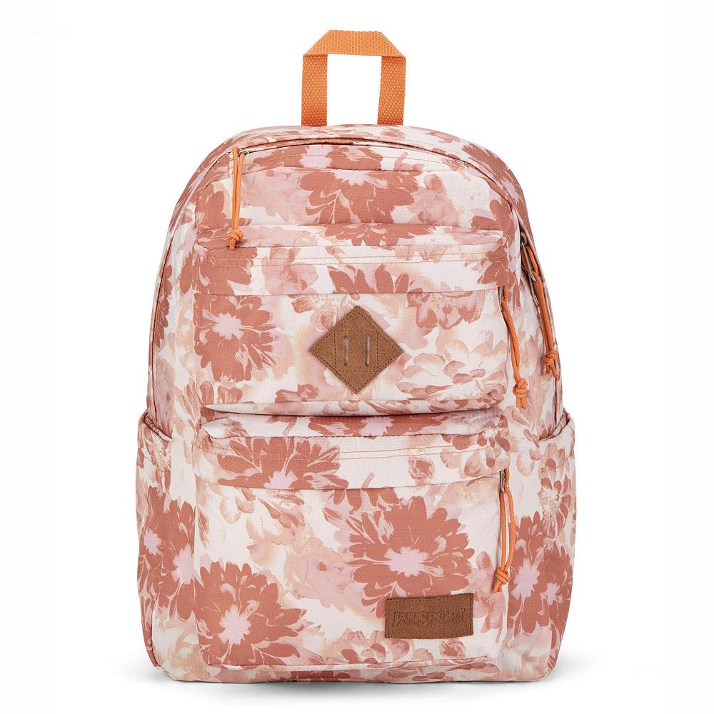 Orange JanSport DOUBLE BREAK FX Laptop Backpacks | US_JS302