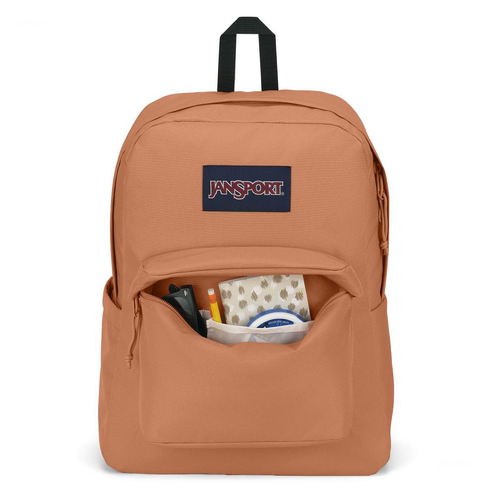 Orange JanSport SuperBreak® Plus Laptop Backpacks | US_JS347