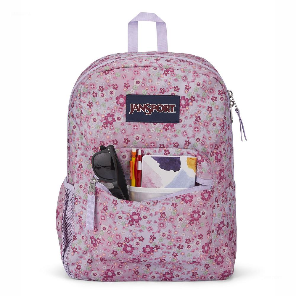 Pink JanSport CROSS TOWN School Backpacks | US_JS369