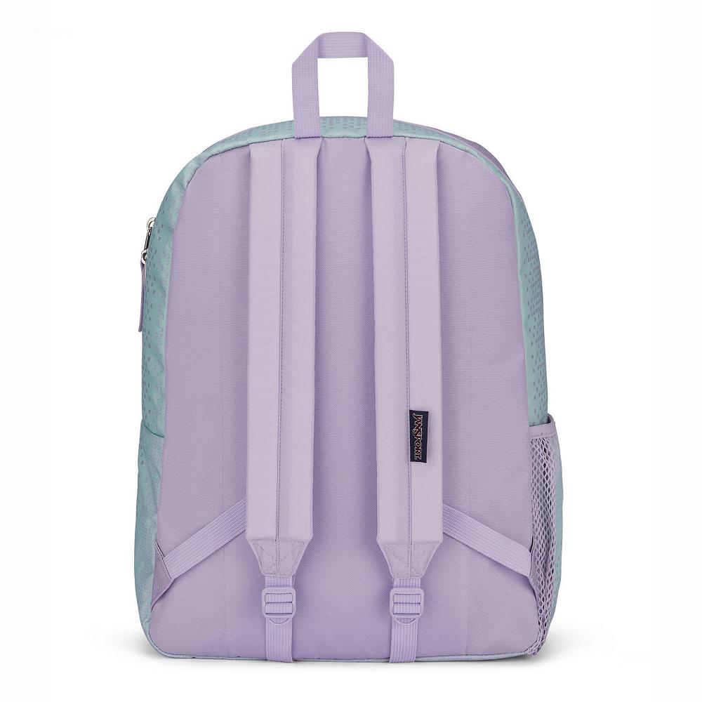 Purple / Green JanSport CROSS TOWN School Backpacks | US_JS572