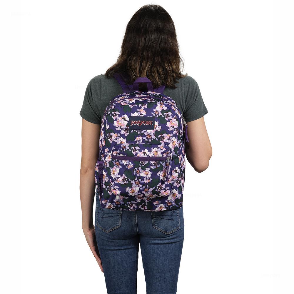 Purple JanSport CROSS TOWN School Backpacks | US_JS570