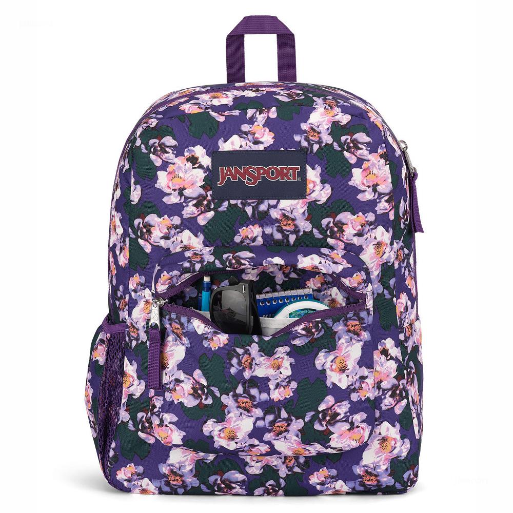 Purple JanSport CROSS TOWN School Backpacks | US_JS570