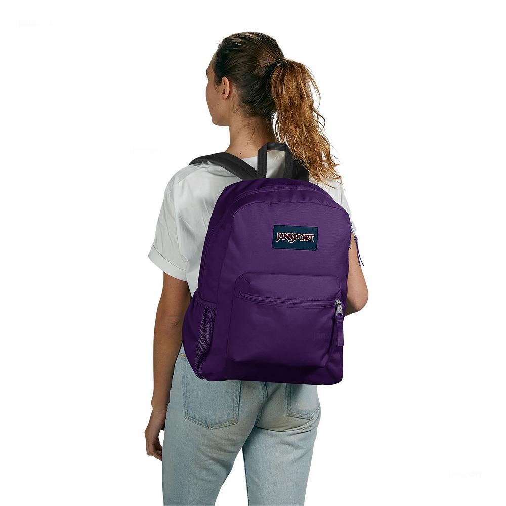 Purple JanSport CROSS TOWN School Backpacks | US_JS594