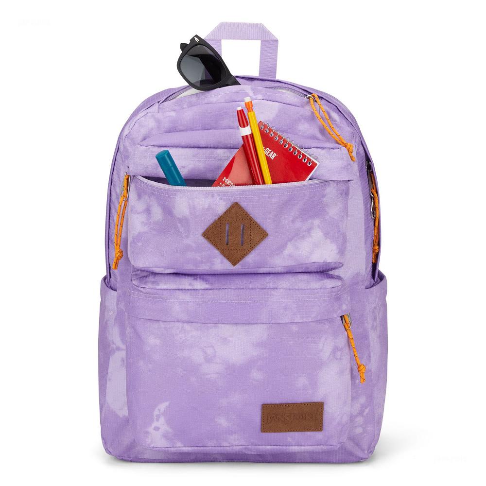 Purple JanSport Double Break Laptop Backpacks | US_JS486