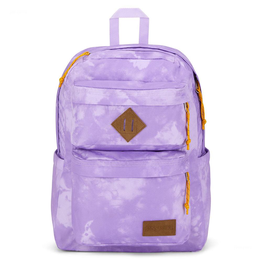 Purple JanSport Double Break Laptop Backpacks | US_JS486