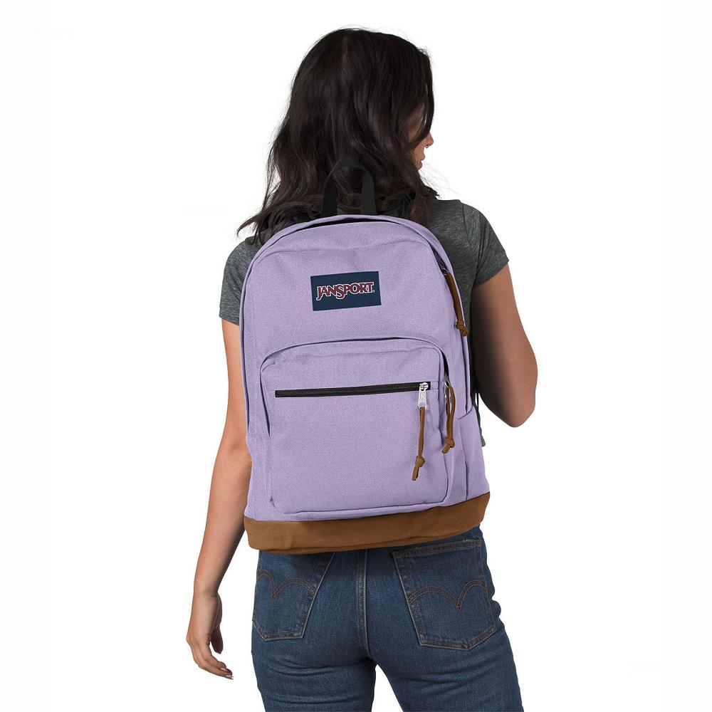 Purple JanSport Right Pack Laptop Backpacks | US_JS403