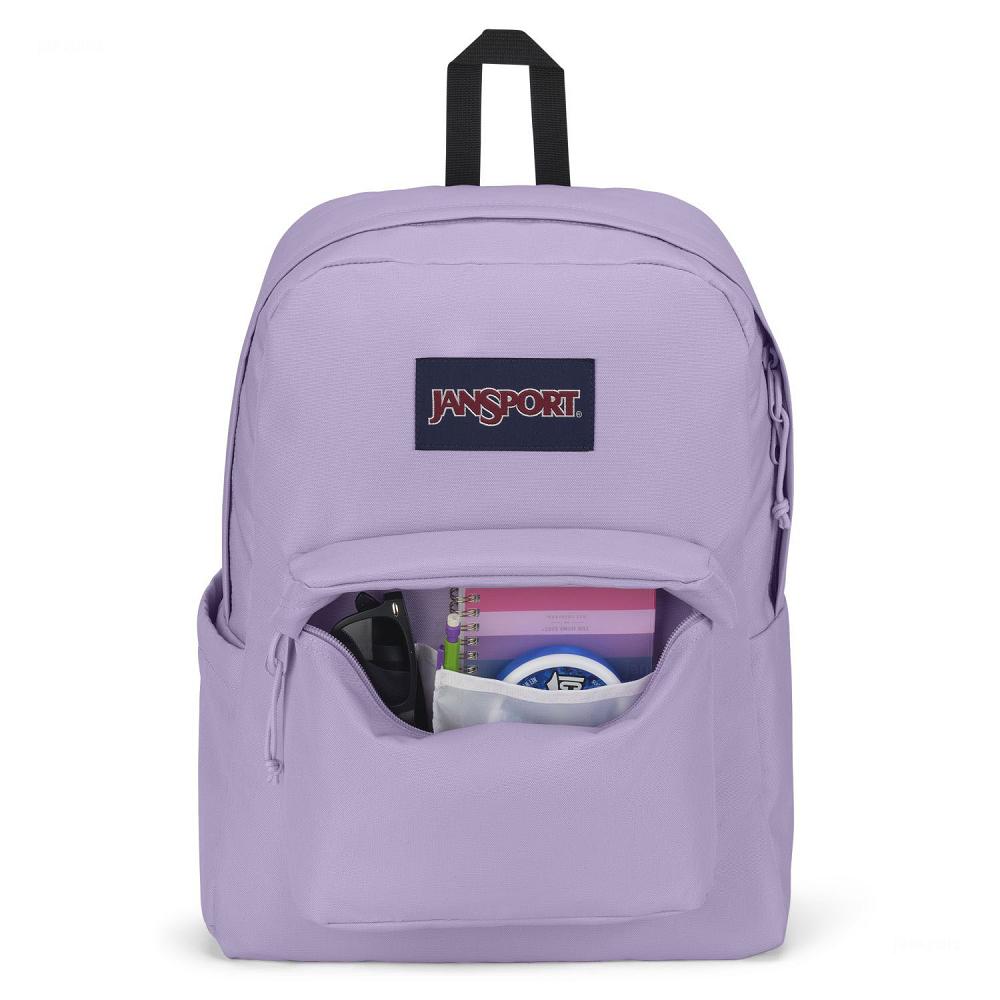 Purple JanSport SuperBreak® Plus Laptop Backpacks | US_JS248