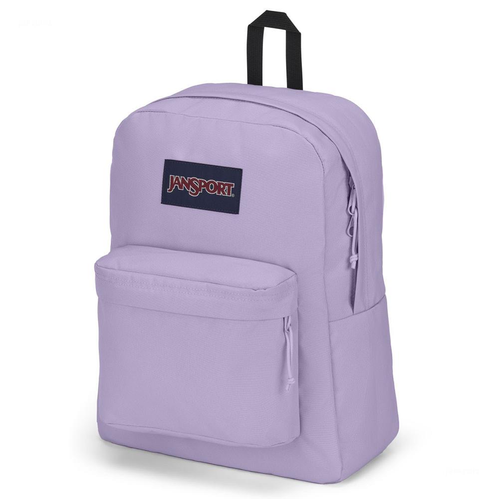 Purple JanSport SuperBreak® Plus Laptop Backpacks | US_JS248