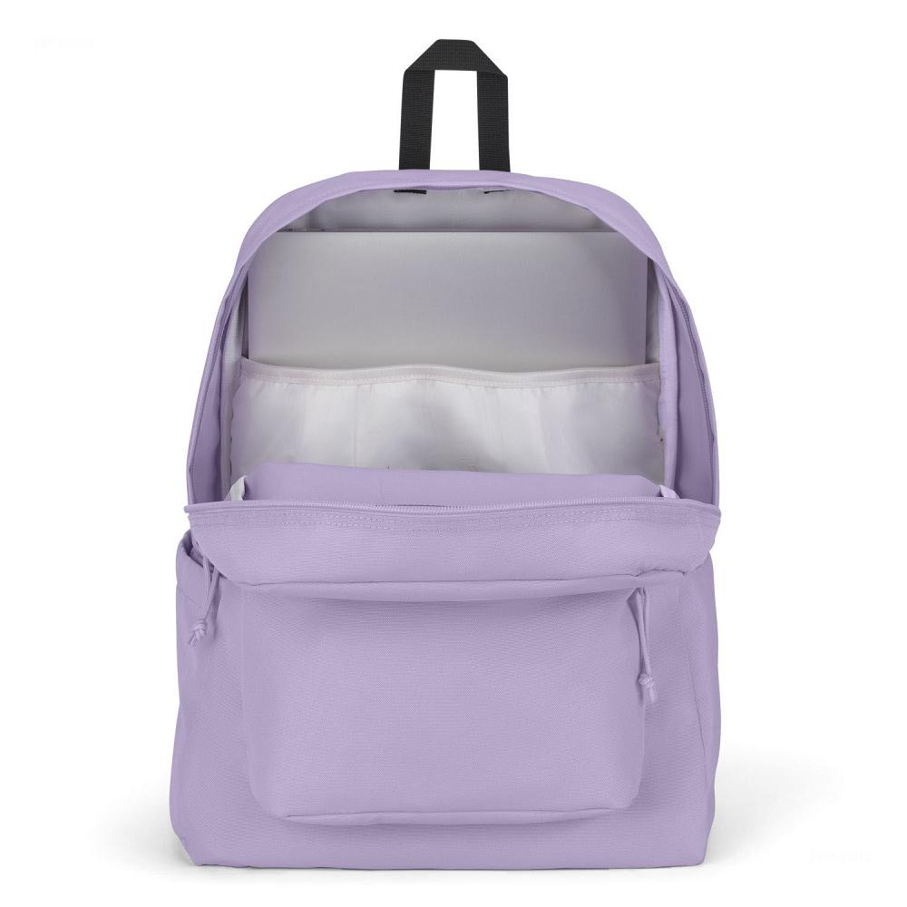 Purple JanSport SuperBreak® Plus Laptop Backpacks | US_JS248