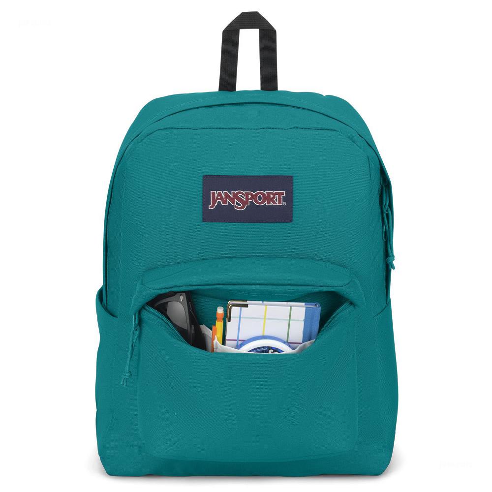 Turquoise JanSport SuperBreak® Plus Laptop Backpacks | US_JS343