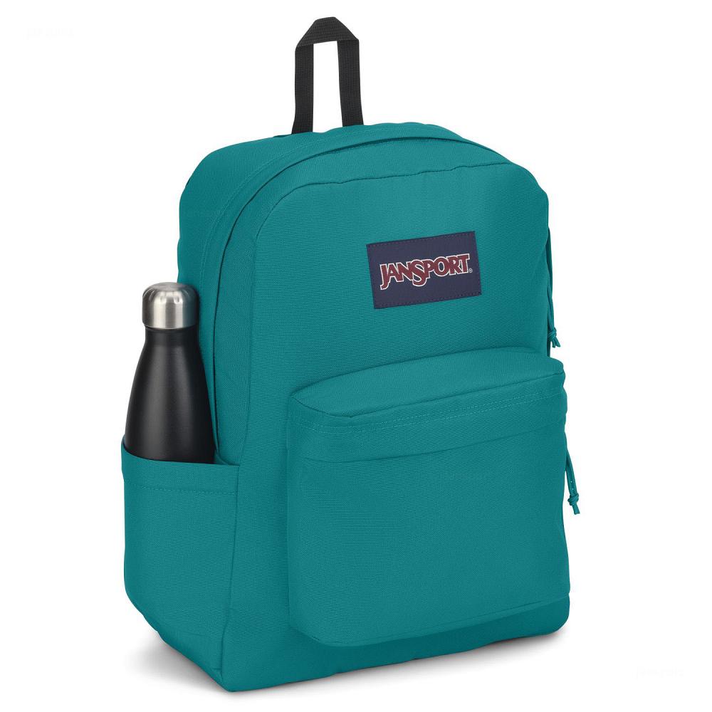 Turquoise JanSport SuperBreak® Plus Laptop Backpacks | US_JS343