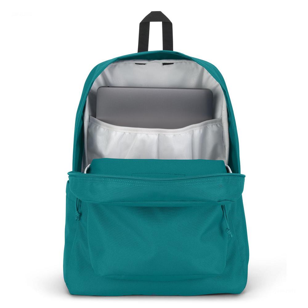 Turquoise JanSport SuperBreak® Plus Laptop Backpacks | US_JS343