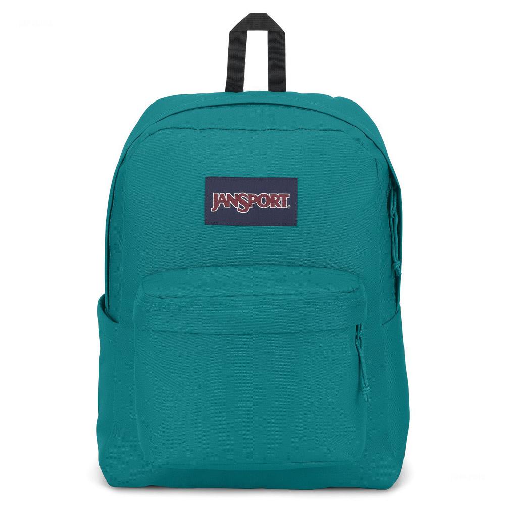 Turquoise JanSport SuperBreak® Plus Laptop Backpacks | US_JS343