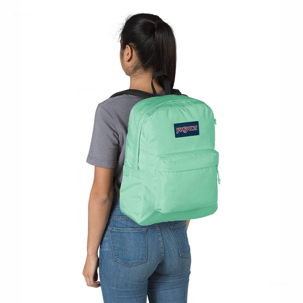 Turquoise JanSport SuperBreak® Plus Laptop Backpacks | US_JS399