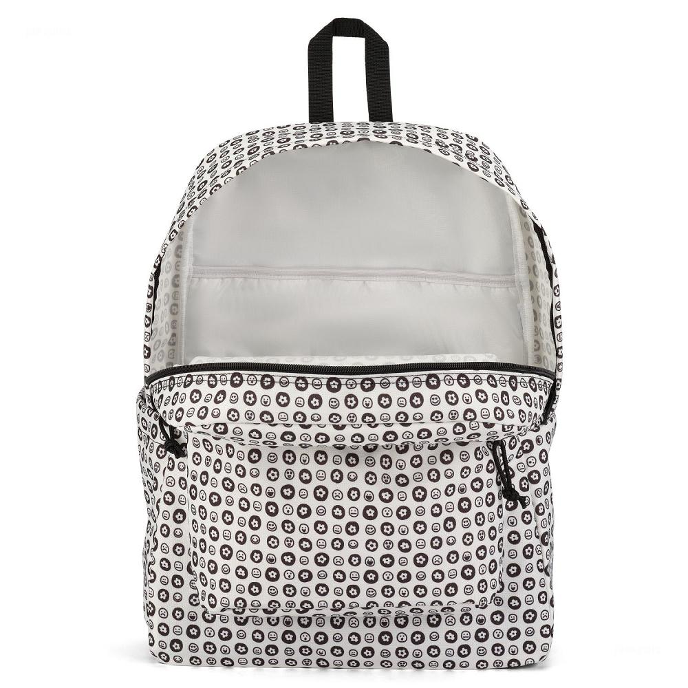 White / Black JanSport SuperBreak® Plus School Backpacks | US_JS23B