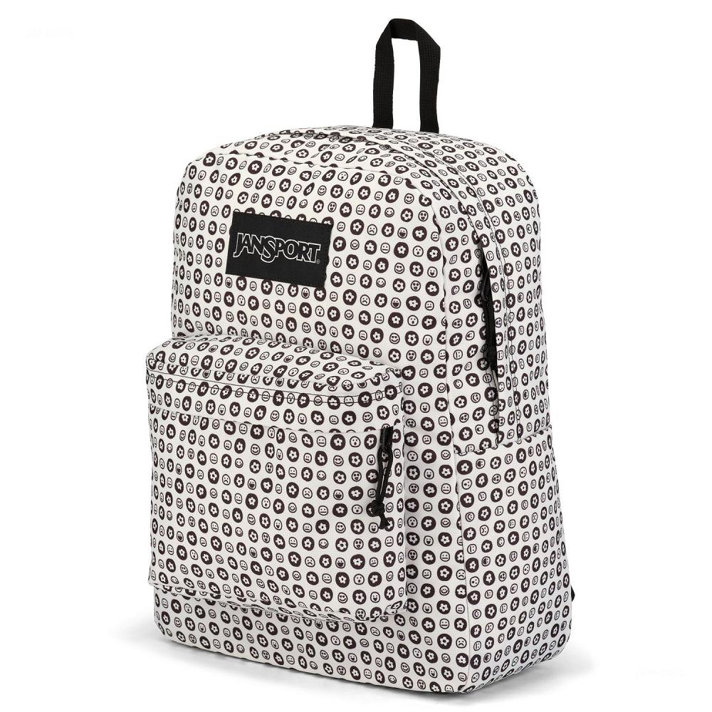 White / Black JanSport SuperBreak® Plus School Backpacks | US_JS23B