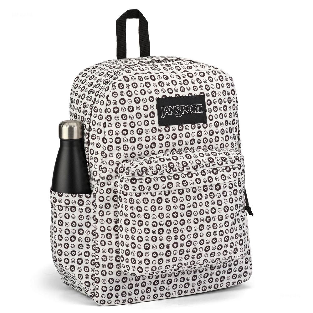 White / Black JanSport SuperBreak® Plus School Backpacks | US_JS23B