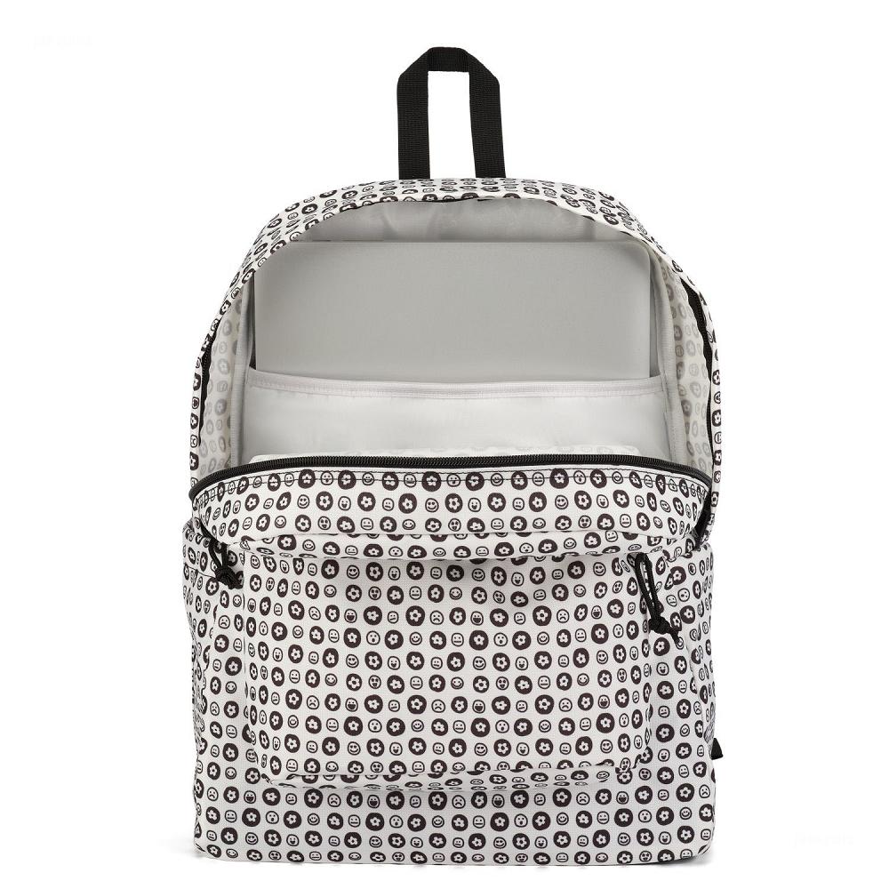 White / Black JanSport SuperBreak® Plus School Backpacks | US_JS23B