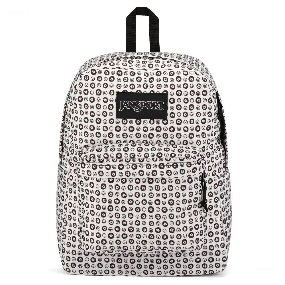 White / Black JanSport SuperBreak® Plus School Backpacks | US_JS23B