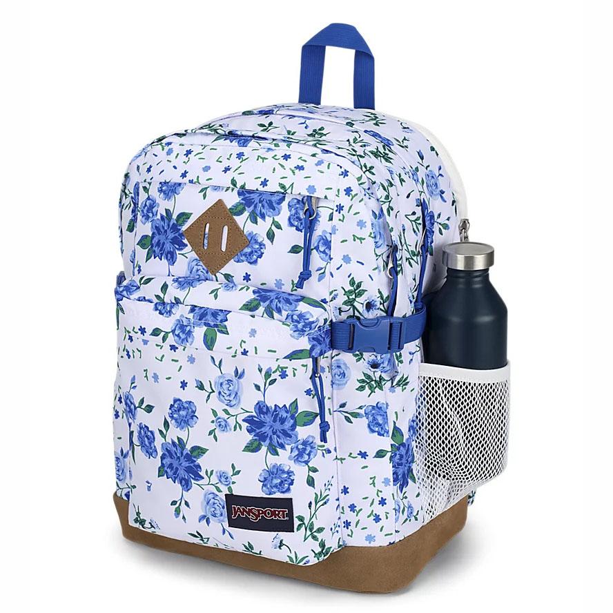 White / Blue JanSport SUEDE CAMPUS Laptop Backpacks | US_JS136