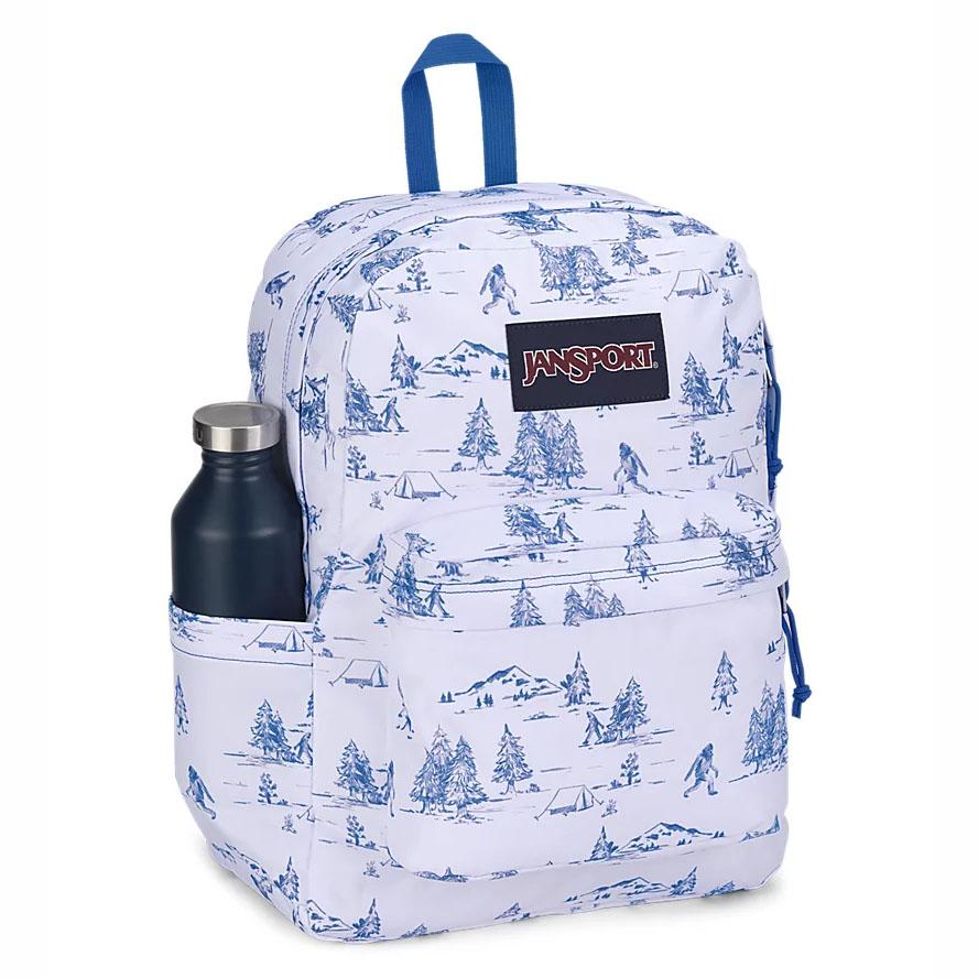 White / Blue JanSport SuperBreak® Plus Laptop Backpacks | US_JS413