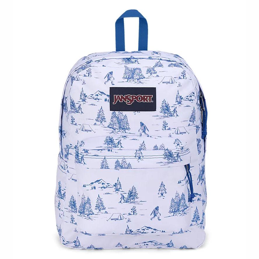 White / Blue JanSport SuperBreak® Plus Laptop Backpacks | US_JS413