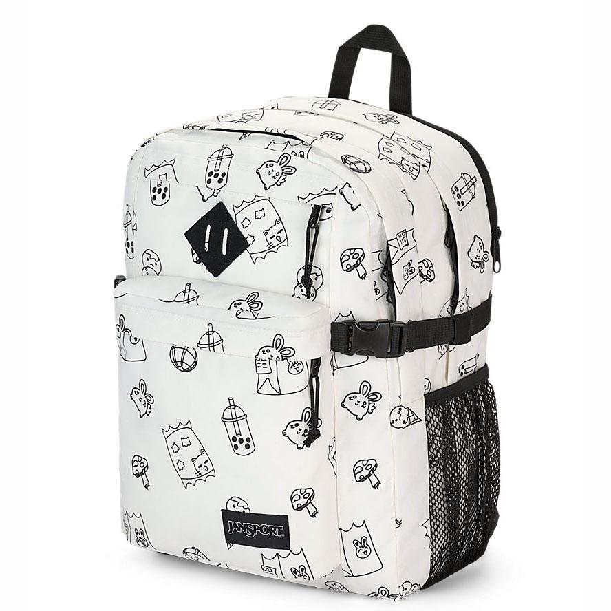 White JanSport Main Campus Laptop Backpacks | US_JS586