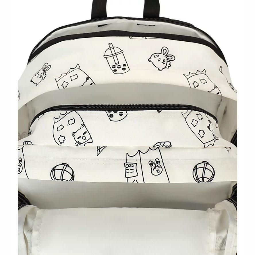 White JanSport Main Campus Laptop Backpacks | US_JS586