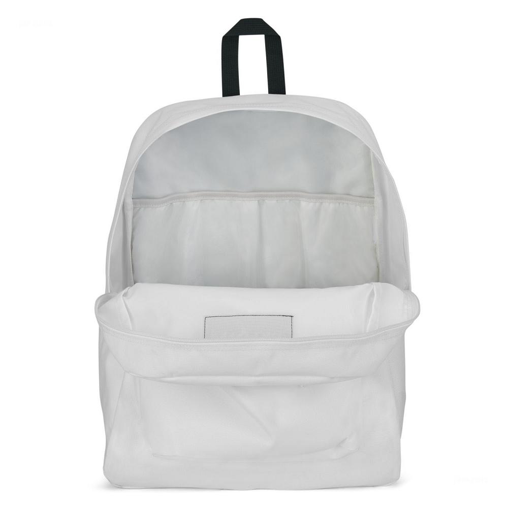 White JanSport SuperBreak® Plus Laptop Backpacks | US_JS036