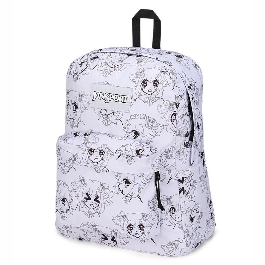 White JanSport SuperBreak® Plus Laptop Backpacks | US_JS580