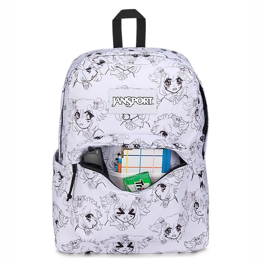 White JanSport SuperBreak® Plus Laptop Backpacks | US_JS580