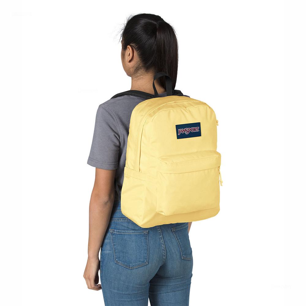 Yellow JanSport SuperBreak® Plus Laptop Backpacks | US_JS555